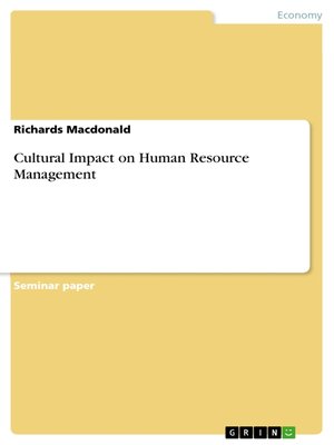cover image of Cultural Impact on Human Resource Management
